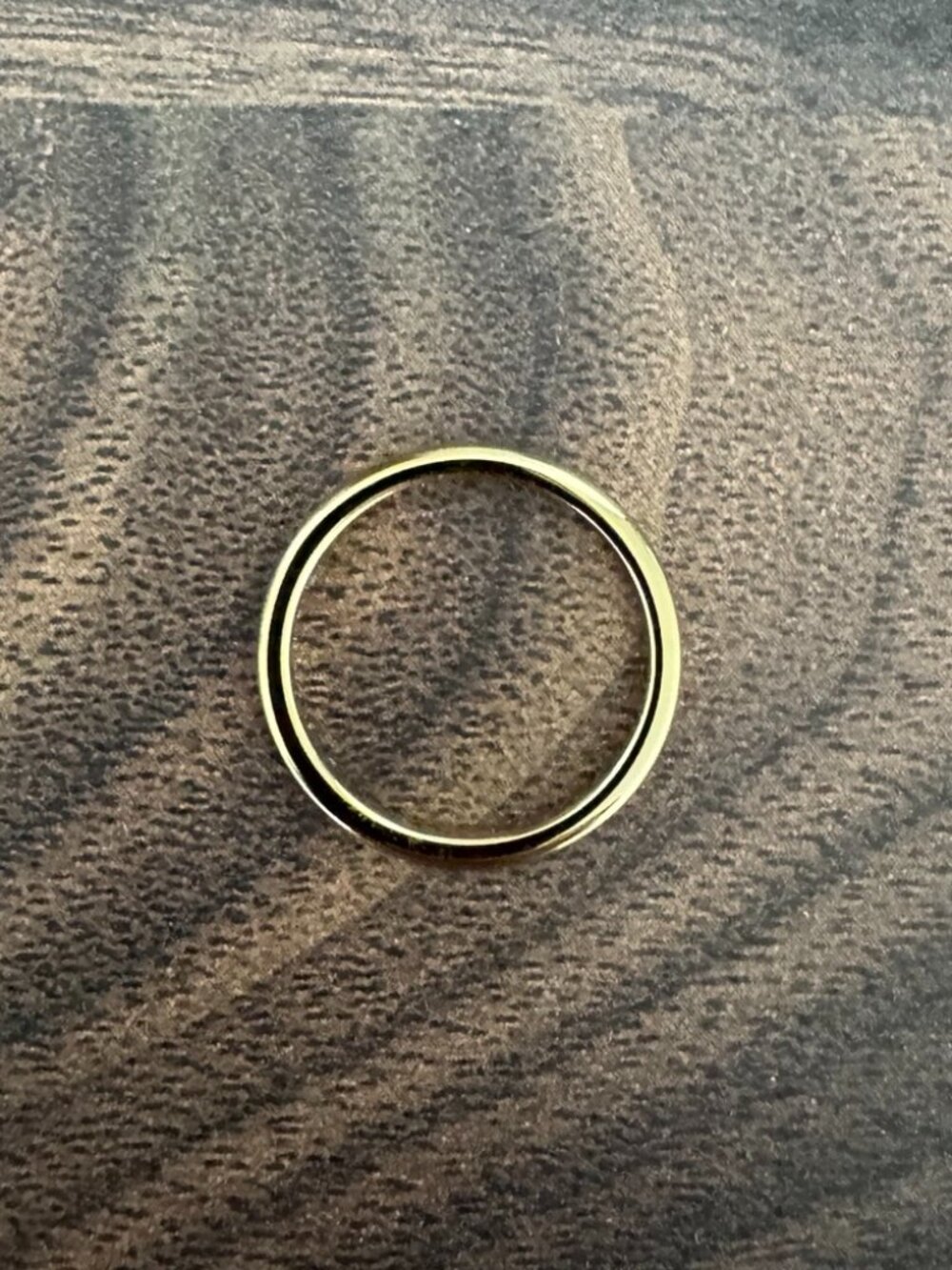 2MM Gold Plated  Titanium Wedding Band Ring | Thin Stackable Minimal Simple Dome